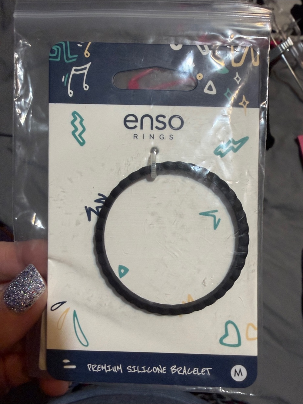 Enso Rings Women's Premium Silicone Bracelet — Black